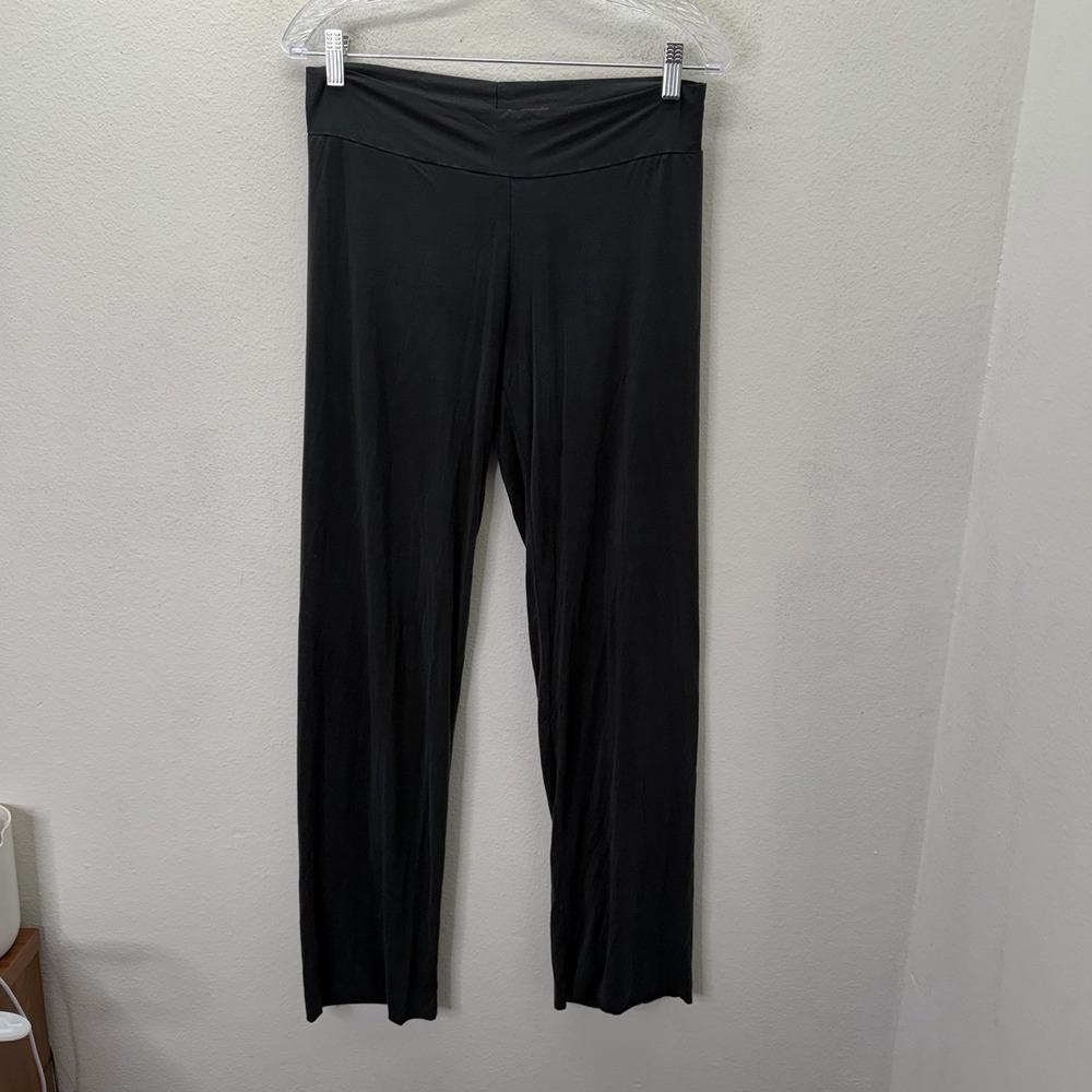 Commando Pants Womens SZ M Black Wide Leg Pull On Stretch Capsule Comfort Flare